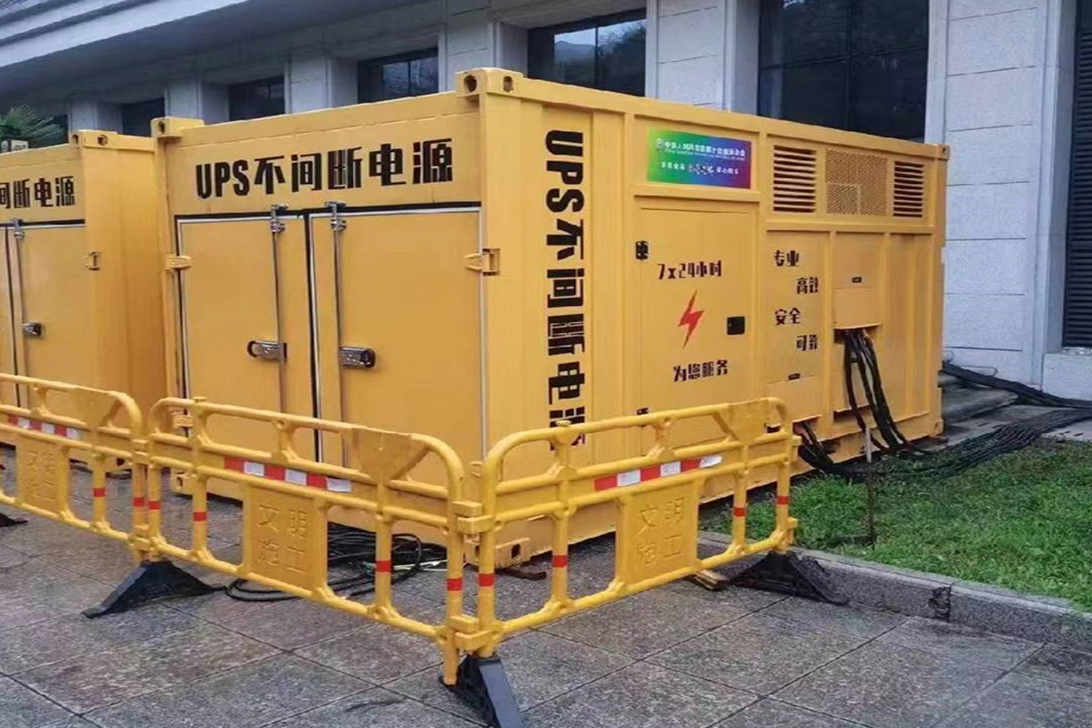 排湖风景区发电机租赁施工现场